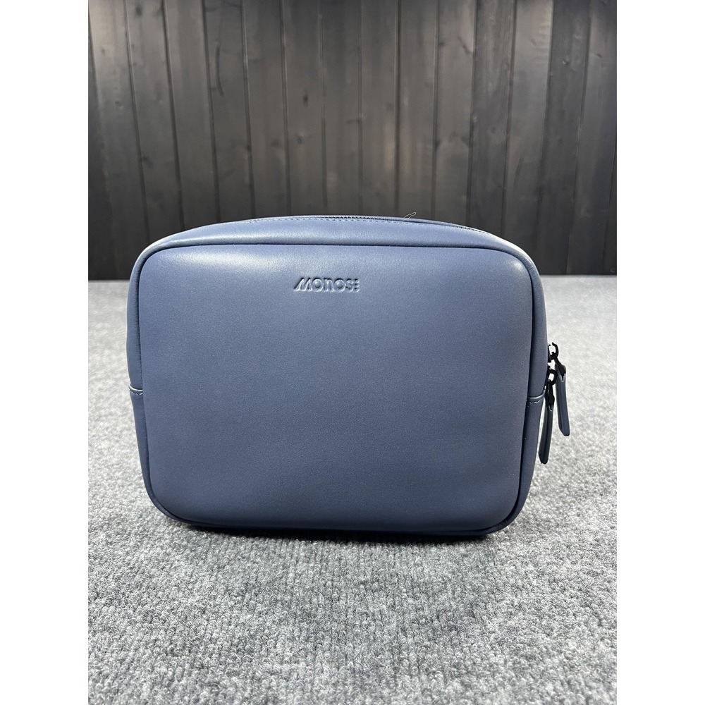 Monos Navy Travel Organizer Pouch Bag Fidlock Mount Toiletry Accessory Case